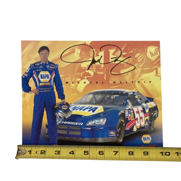 Vintage Michael Waltrip Autographed Photo NASCAR Napa Racing Signed #55 - Picture 2 of 5